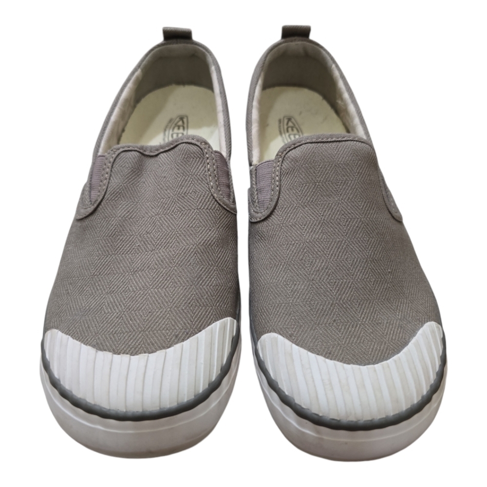 Keen Elsa Canvas Slip-On Shoes 9.5 Beige Tan Outdoor Comfort Cushion - Picture 2 of 7